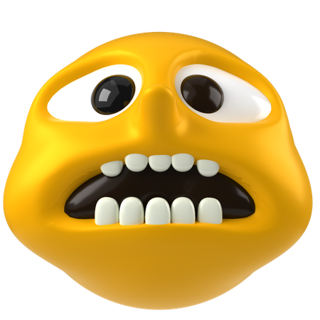 Angst-Emoji  3D Icon