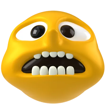 Angst-Emoji  3D Icon