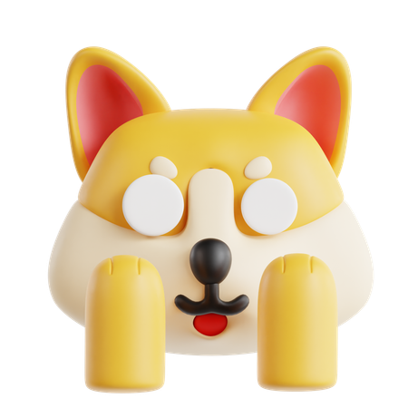 Angsthund-Emoji  3D Icon