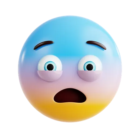 Ängstliches Emoji  3D Icon