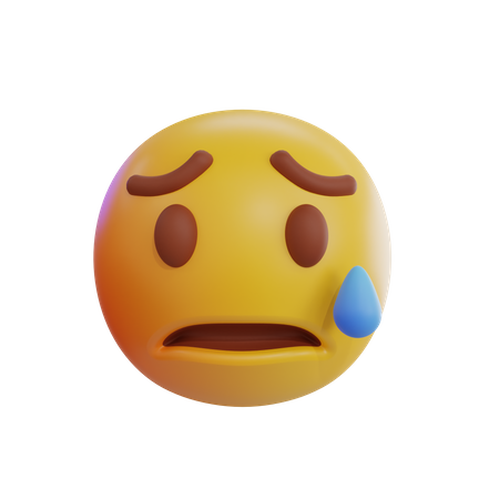 Ängstliches Emoji  3D Icon