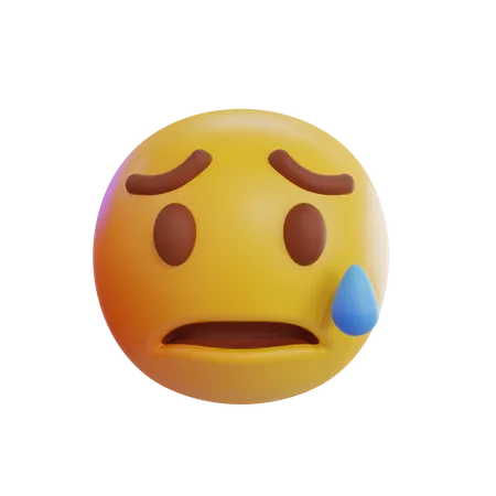 Ängstliches Emoji  3D Icon