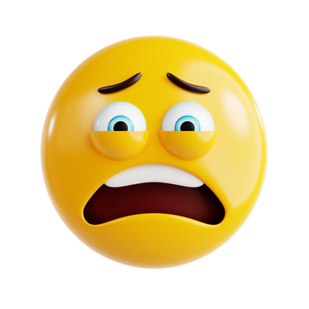 Ängstliches Gesicht Emoji  3D Icon