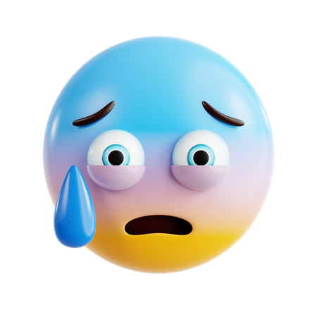 Ängstliches Gesicht Emoji  3D Icon