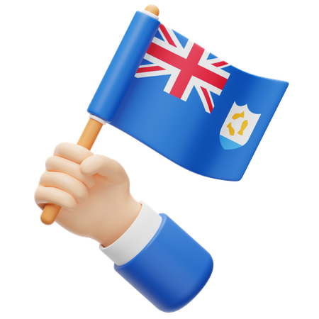 Anguilla flagge  3D Icon