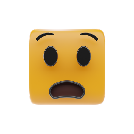 Anguished Face Emoji  3D Icon