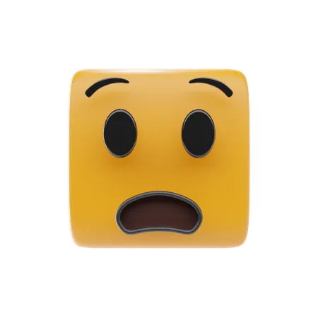 Anguished Face Emoji  3D Icon