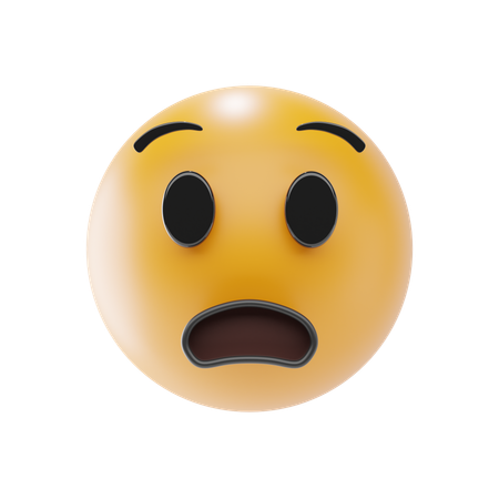 Anguished Face Emoji  3D Icon