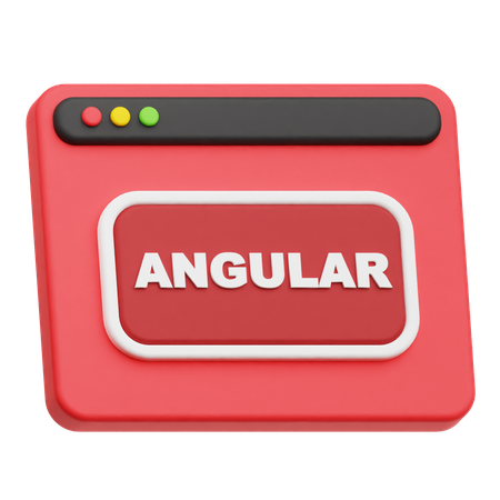 Angular Website  3D Icon