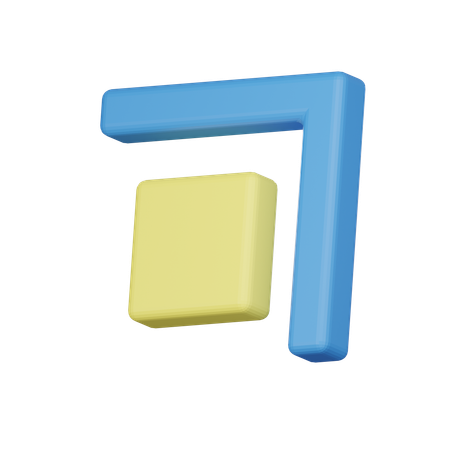 Ángulo  3D Icon