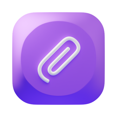 Anfügen  3D Icon