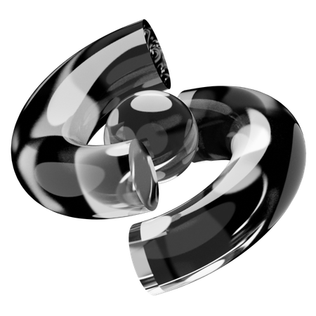 Anillo Forma De Vidrio Abstracto  3D Icon