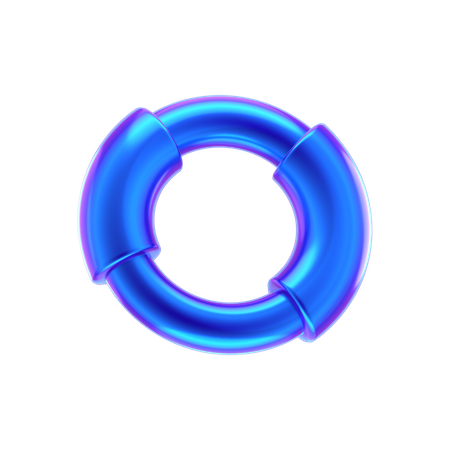 Anillo circular forma abstracta  3D Icon