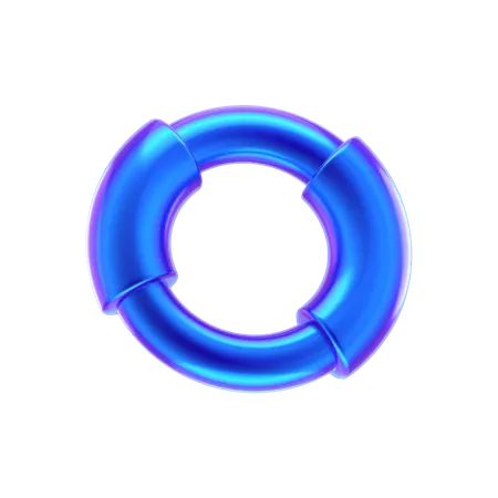 Anillo circular forma abstracta  3D Icon