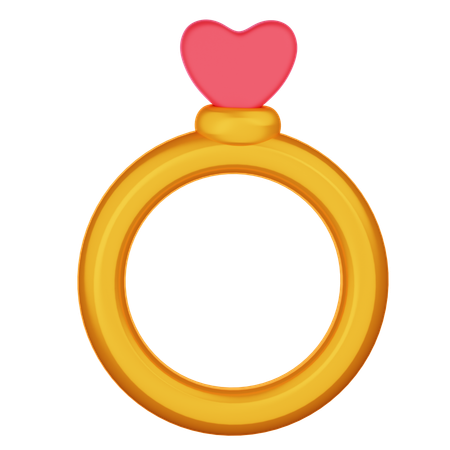 Anillo de corazon  3D Icon