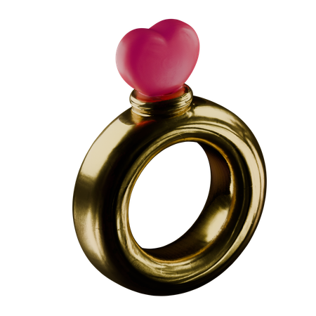 Anillo de corazon  3D Icon