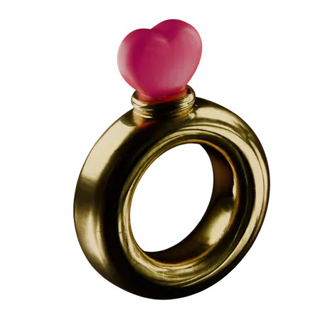 Anillo de corazon  3D Icon