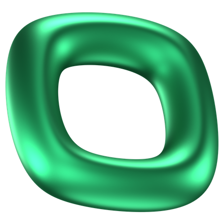 Forma abstracta de anillo cuadrado  3D Icon