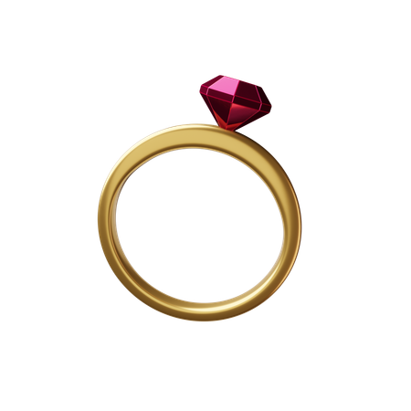 Anillo de bodas de oro  3D Icon