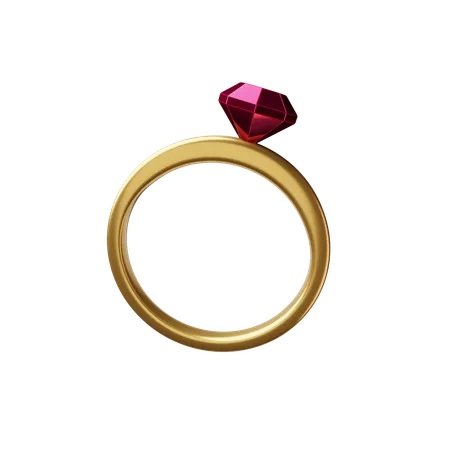 Anillo de bodas de oro  3D Icon