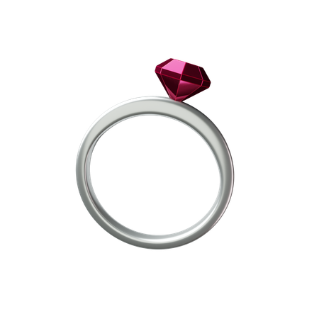 Anillo de bodas de plata  3D Icon