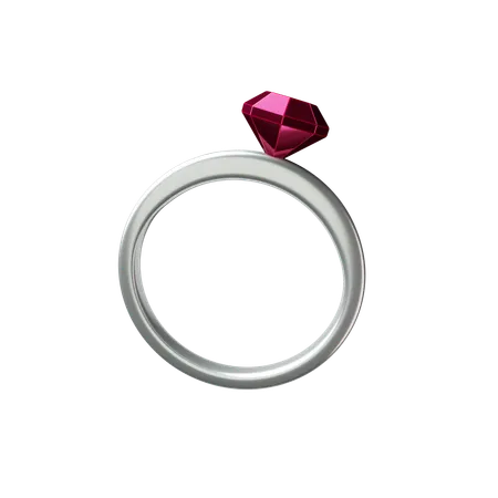 Anillo de bodas de plata  3D Icon