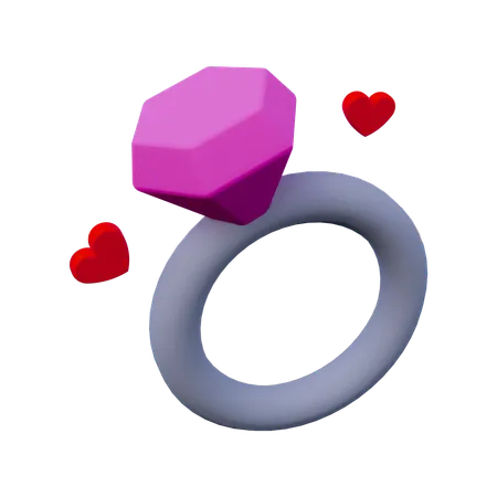 Anillo de bodas  3D Icon