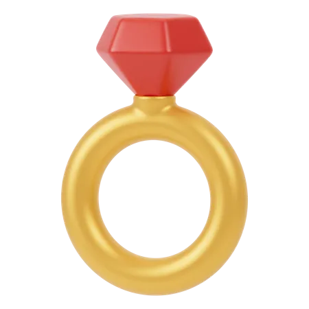 Anillo de bodas  3D Icon