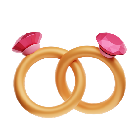 Anillo de bodas  3D Icon