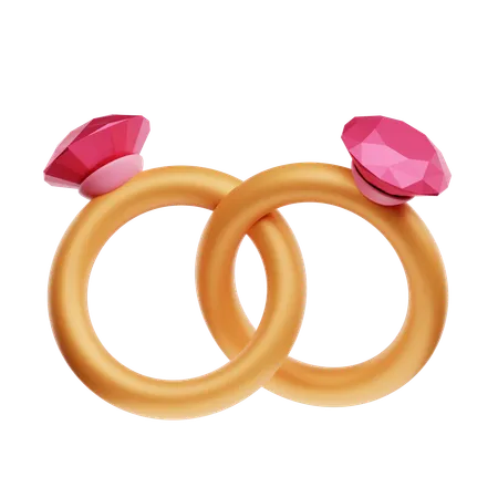 Anillo de bodas  3D Icon