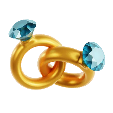 Anillo de bodas  3D Icon