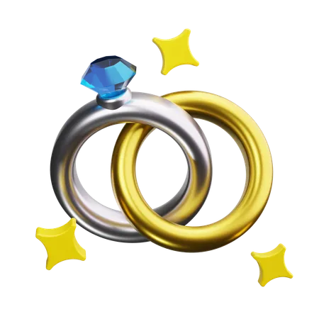 Anillo de bodas  3D Icon