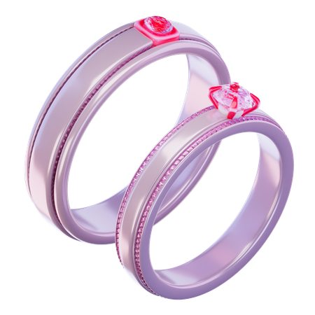 Anillo de bodas  3D Icon