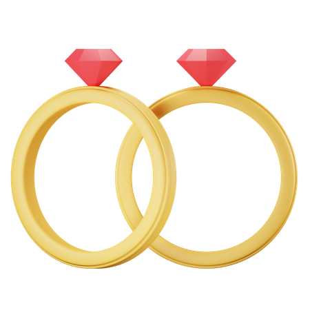 Anillo de bodas  3D Icon