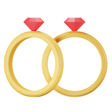 Anillo de bodas  3D Icon