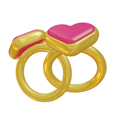 Anillo de compromiso  3D Icon