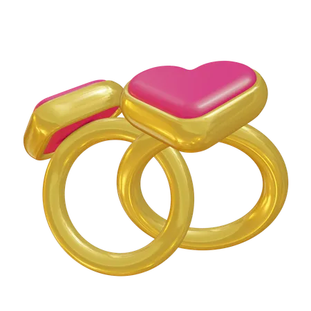 Anillo de compromiso  3D Icon