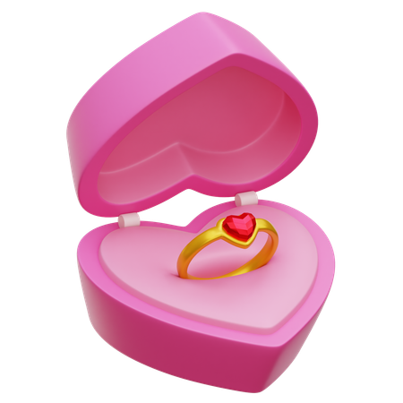 Anillo de compromiso  3D Icon