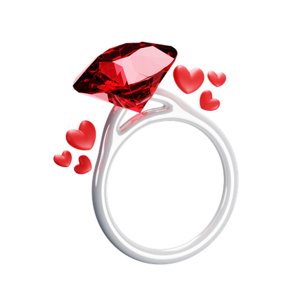 Anillo de compromiso  3D Icon