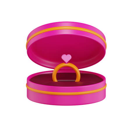 Anillo de compromiso  3D Icon