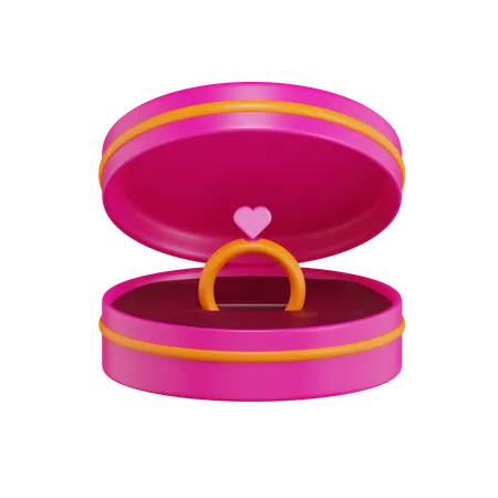 Anillo de compromiso  3D Icon