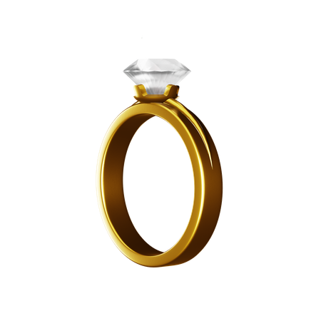 Anillo de compromiso  3D Icon