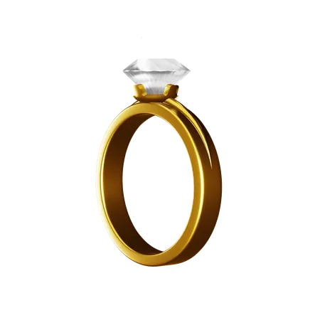 Anillo de compromiso  3D Icon