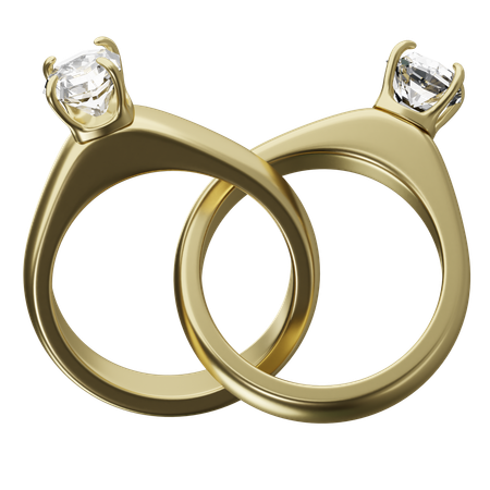 Anillo de compromiso  3D Icon