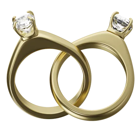 Anillo de compromiso  3D Icon