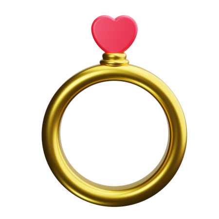 Anillo de compromiso  3D Icon