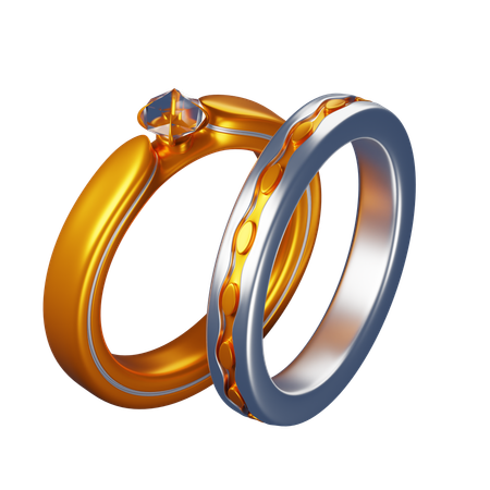 Anillo de compromiso  3D Icon