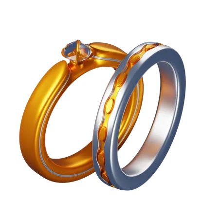 Anillo de compromiso  3D Icon