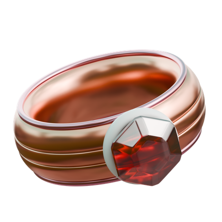 Anillo de compromiso  3D Icon