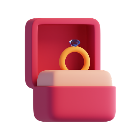 Anillo de compromiso  3D Icon